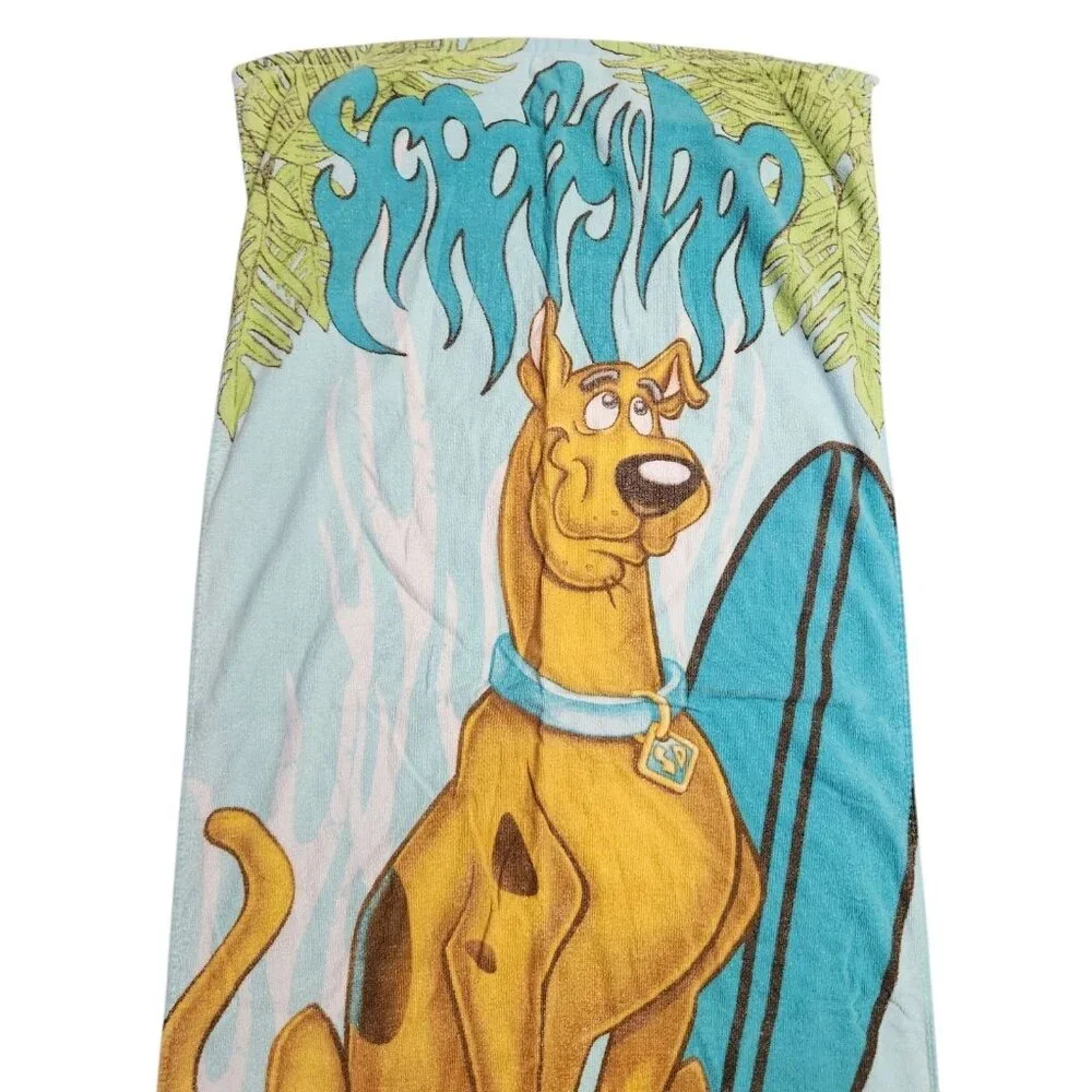 Vintage Scooby Doo Beach Towel Graphic Surfing Colorful Cartoon